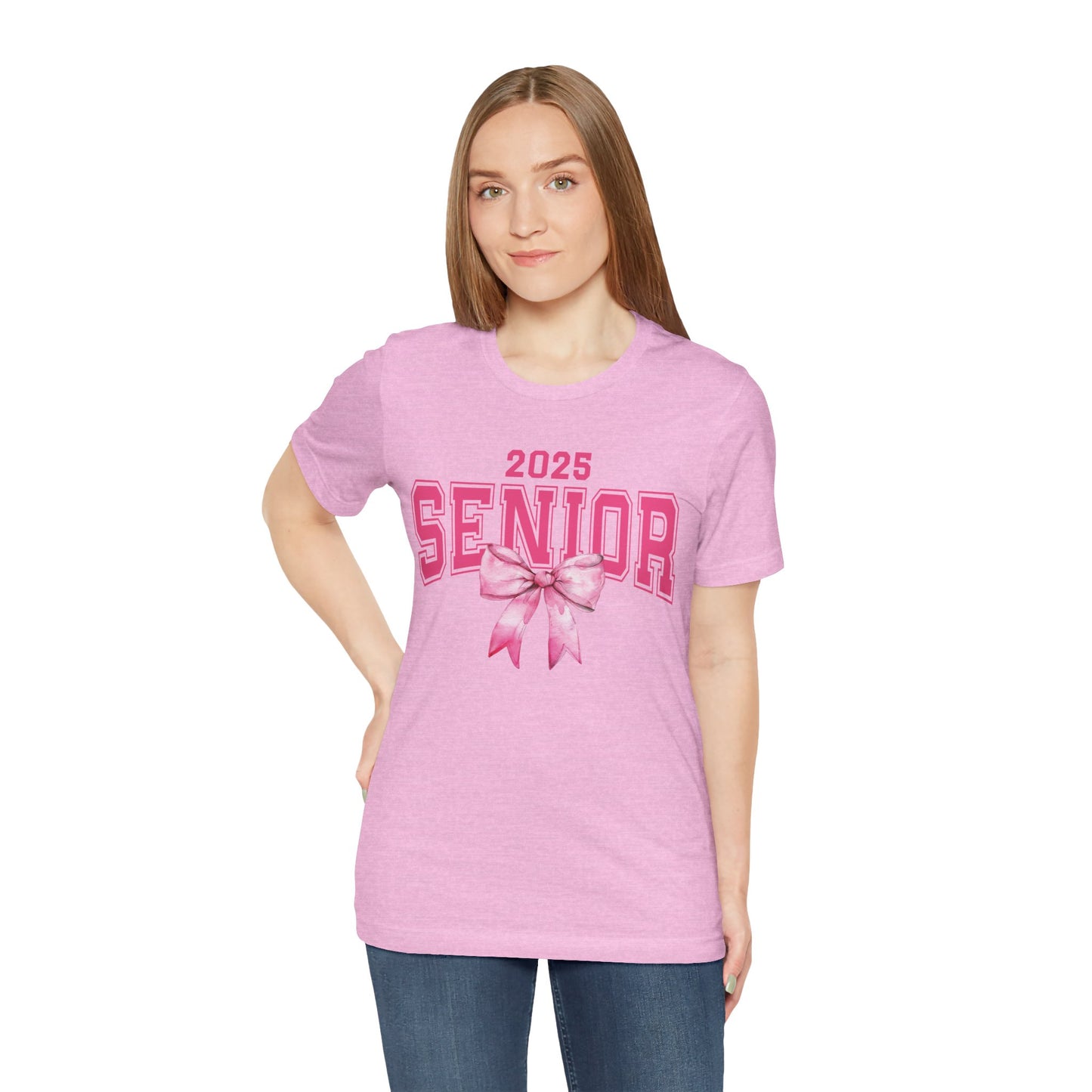 Senior 2025 Bow Graphic Tee, Unisex Graduation Shirt, Class of 2025 T-Shirt, High School Senior Gift, Celebrate Graduation