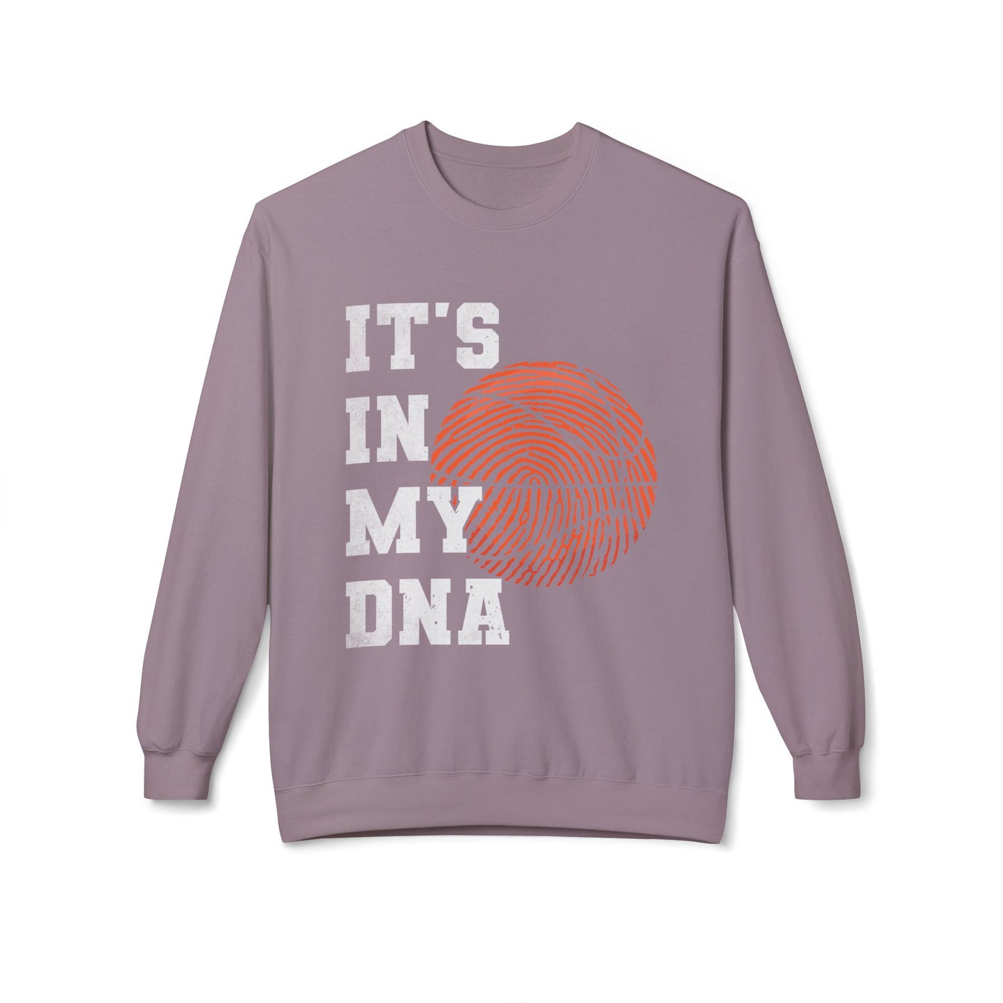 Basketball DNA Crewneck Sweatshirt, Cozy Sports Apparel, Perfect for Athletes, Gift for Hoopers, Ideal for Game Days, Throwback Style