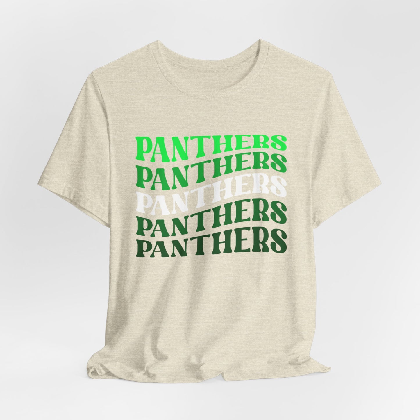 Panthers Stacked Unisex Short Sleeve Tee, Comfortable Graphic Tee for Sports Fans, Casual Wear for Game Days, Perfect Gift for Panther Lovers