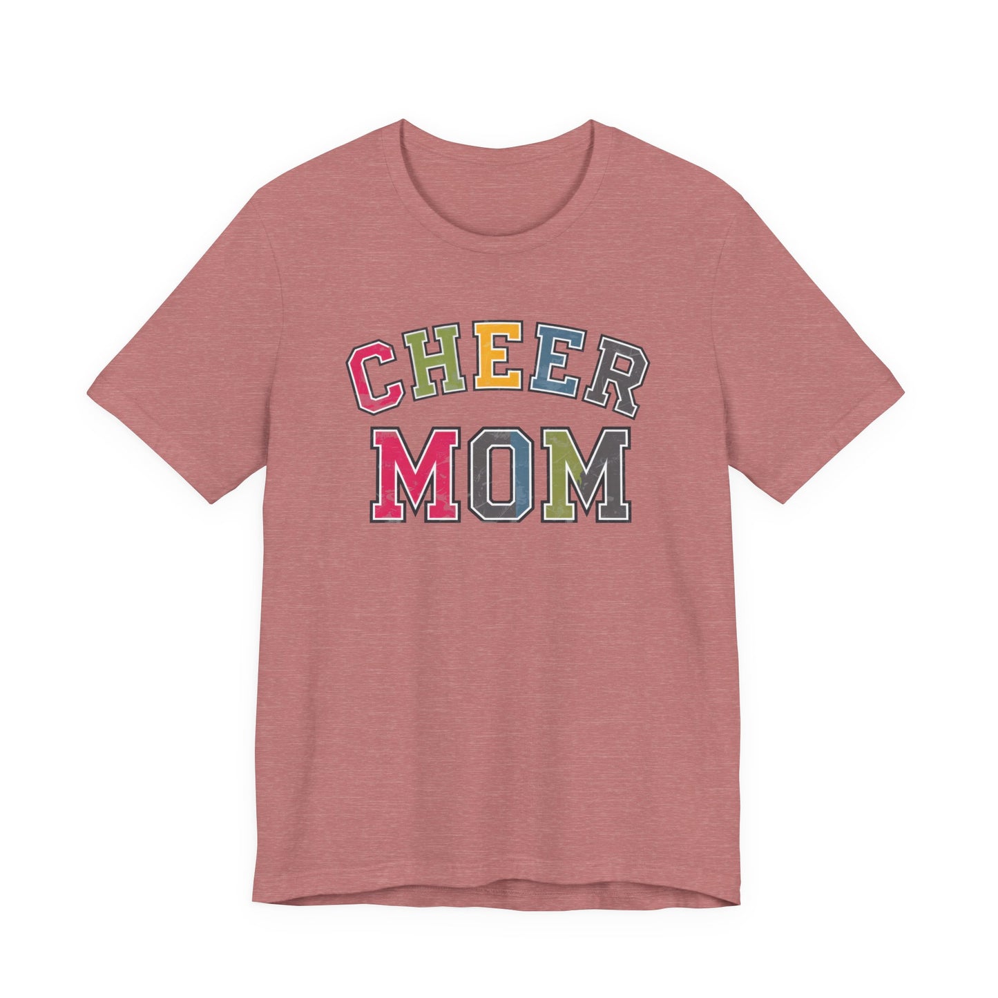 Cheer Mom Rainbow Varsity Bella Canvas Tshirt