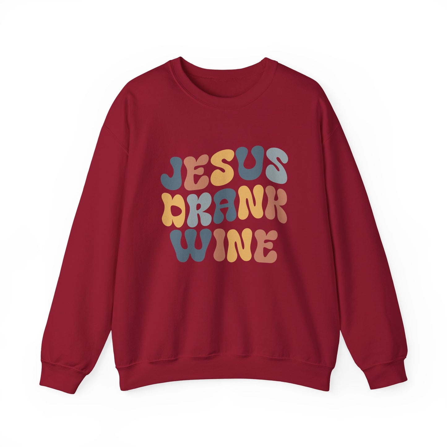 Jesus Drank Wine Gildan Crewneck Sweatshirt