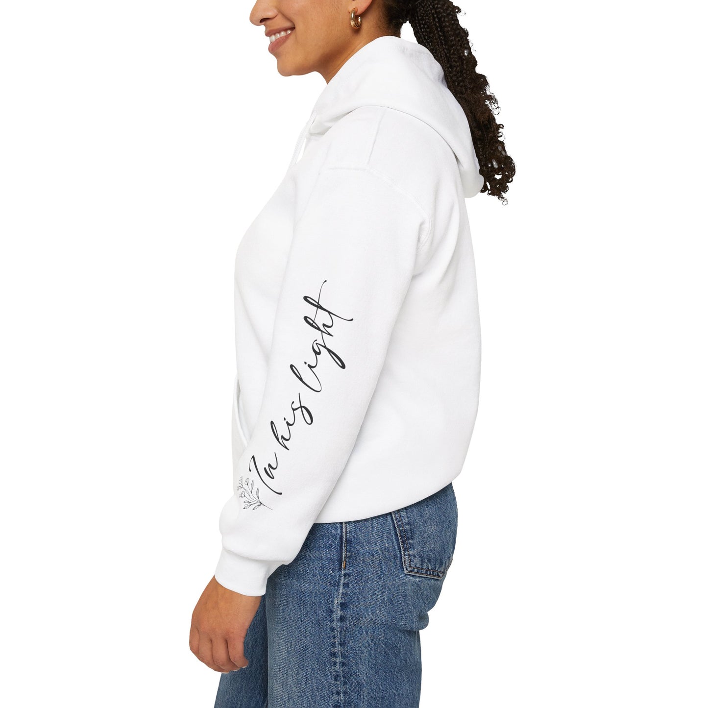 Hope Blooms..be the light Unisex Heavy Blend Sweatshirt - Sleeve design