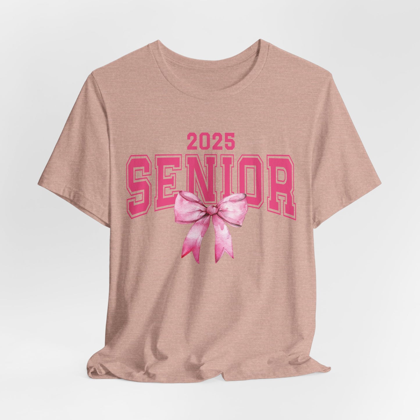 Senior 2025 Bow Graphic Tee, Unisex Graduation Shirt, Class of 2025 T-Shirt, High School Senior Gift, Celebrate Graduation