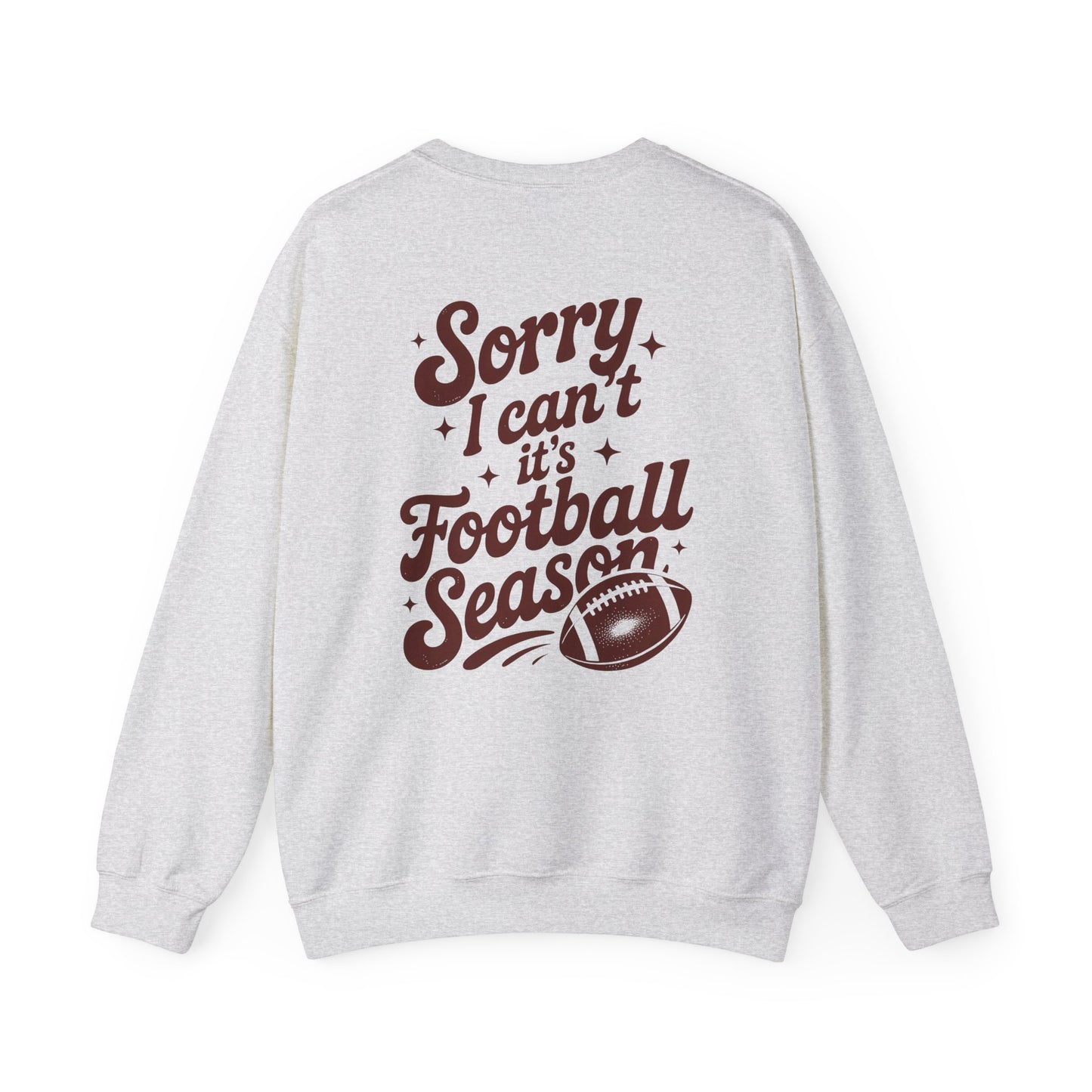 Football Season Sweatshirt, Front and Back Unisex Crewneck