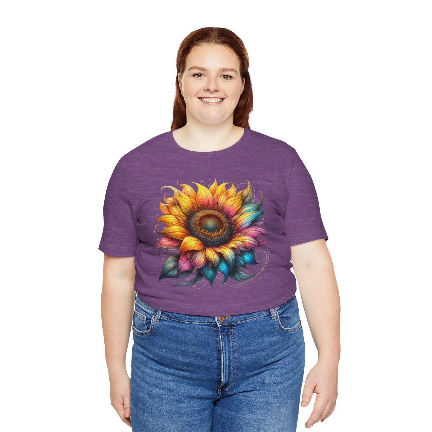 Vibrant Sunflower Tee, Casual T-Shirt