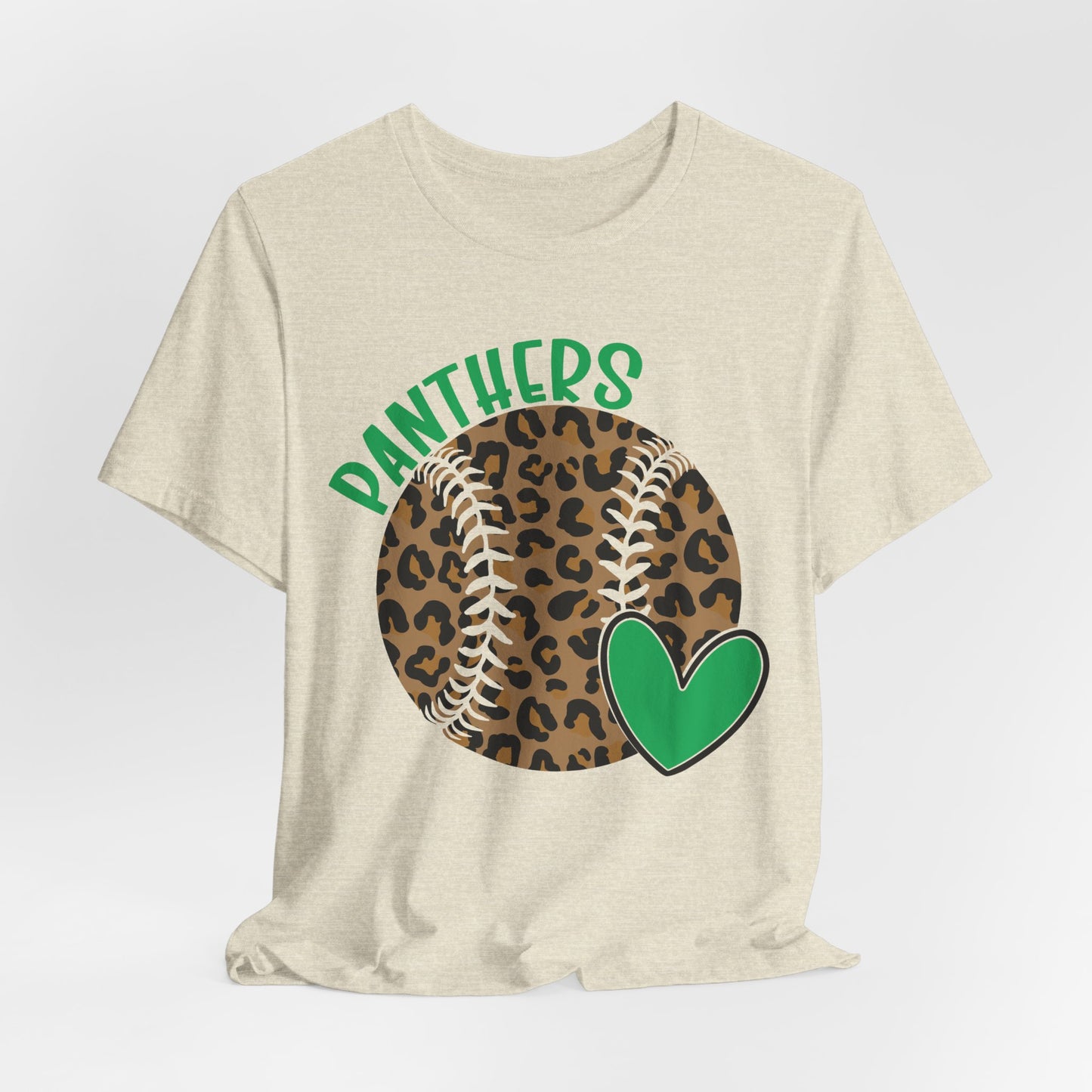 Leopard Print Panthers Tee, Casual Game Day Shirt, Sports Team Shirt, Unisex Tee, Soft Cotton Tee, Athletic Fashion Top