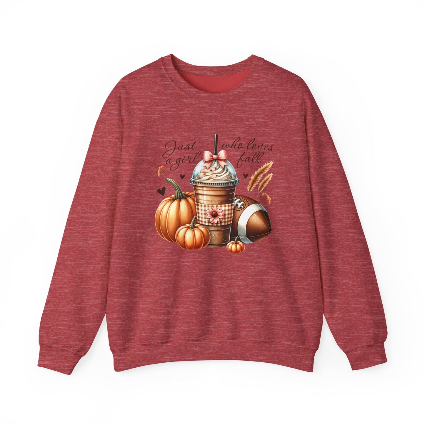 Coffee Pumpkin Football Gildan Crewneck Sweatshirt