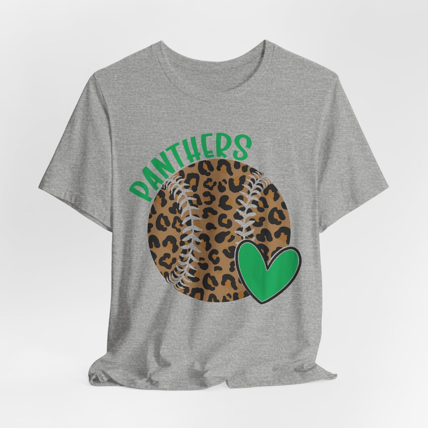 Leopard Print Panthers Tee, Casual Game Day Shirt, Sports Team Shirt, Unisex Tee, Soft Cotton Tee, Athletic Fashion Top