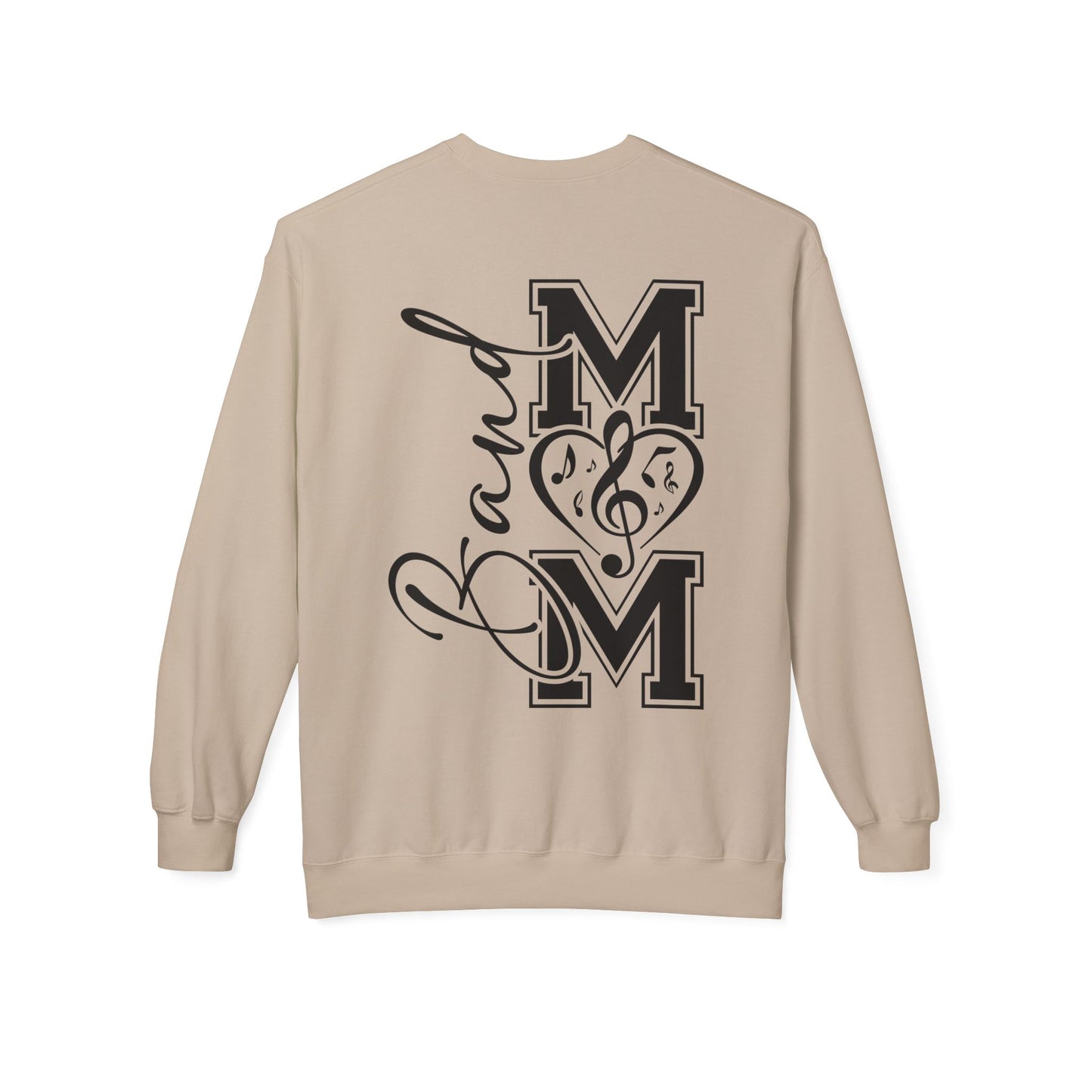 Band Mom front and back - Softstyle Crewneck for Music Lovers