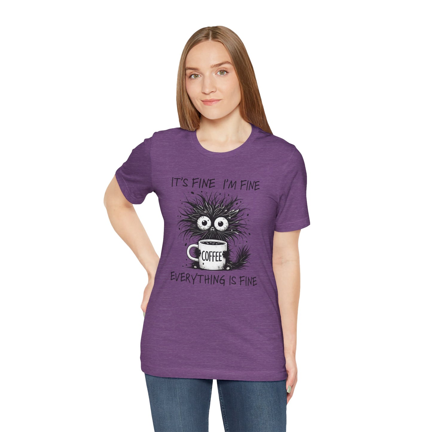 Funny Coffee Lover's Tee, Unisex Jersey Shirt, Casual Humor Tee, Gift for Coffee Enthusiasts, Sarcastic Coffee Top, Coffee Addict Outfit