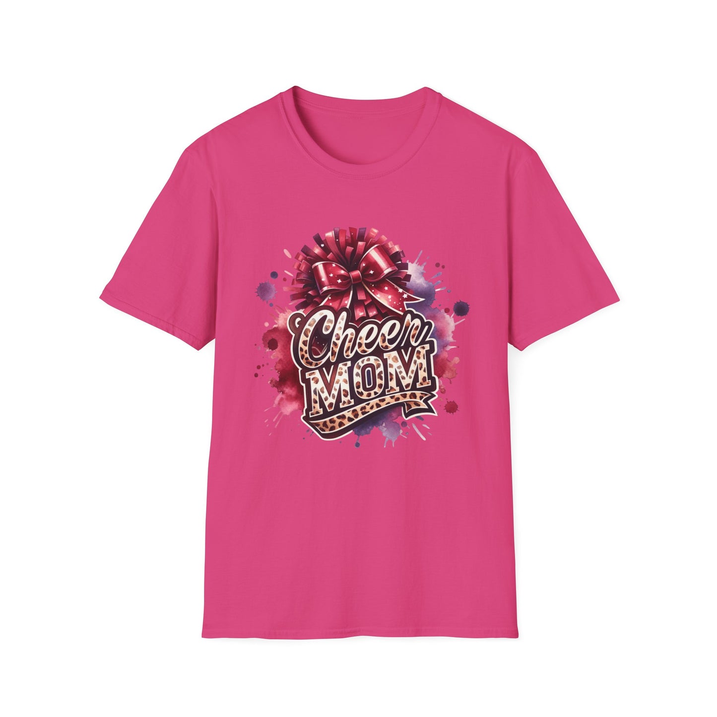 Cheer Mom Cheetah Print Gildan Softstyle Tshirt