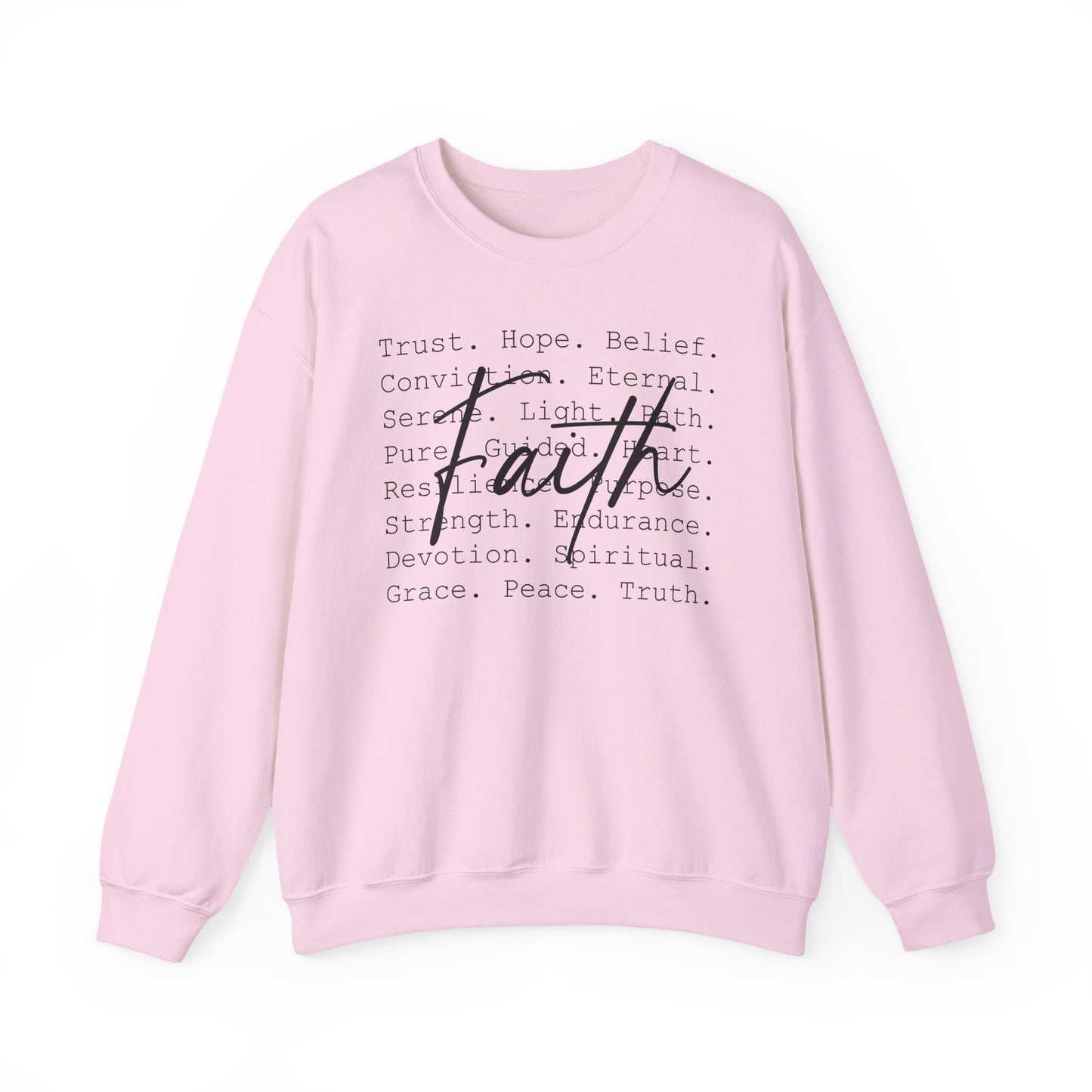 Faith Word Map Gildan Crewneck Sweatshirt