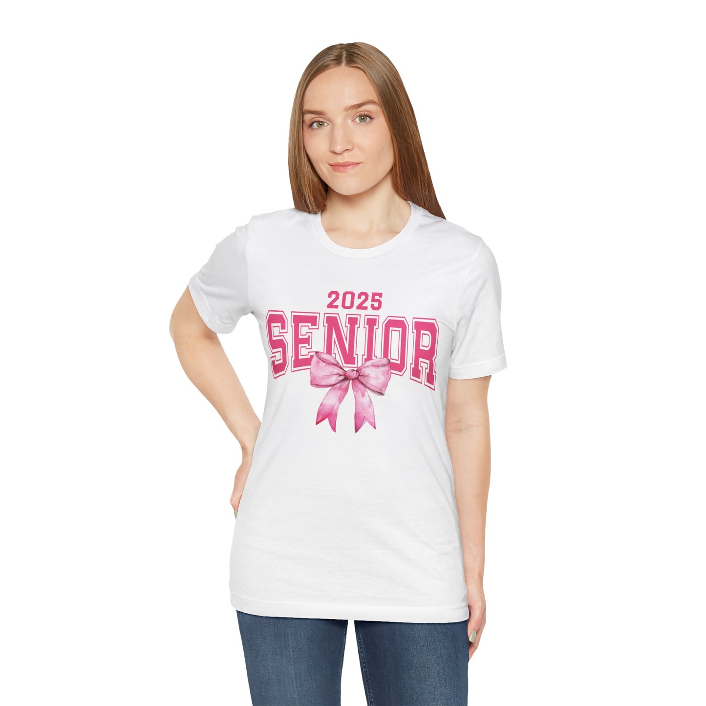 Senior 2025 Bow Graphic Tee, Unisex Graduation Shirt, Class of 2025 T-Shirt, High School Senior Gift, Celebrate Graduation