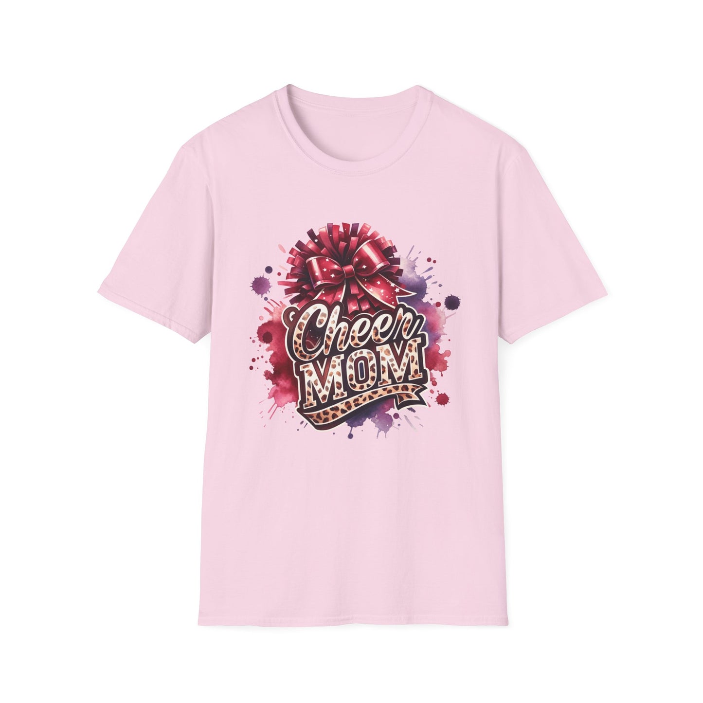Cheer Mom Cheetah Print Gildan Softstyle Tshirt