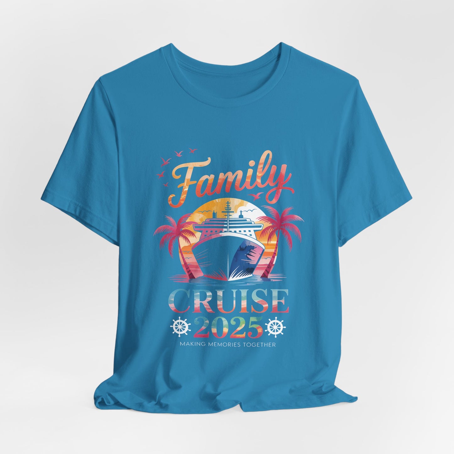 Family Cruise 2025 Unisex Tee, Vacation T-Shirt, Family Reunion Shirt, Summer Travel Apparel, Beach Event Clothing