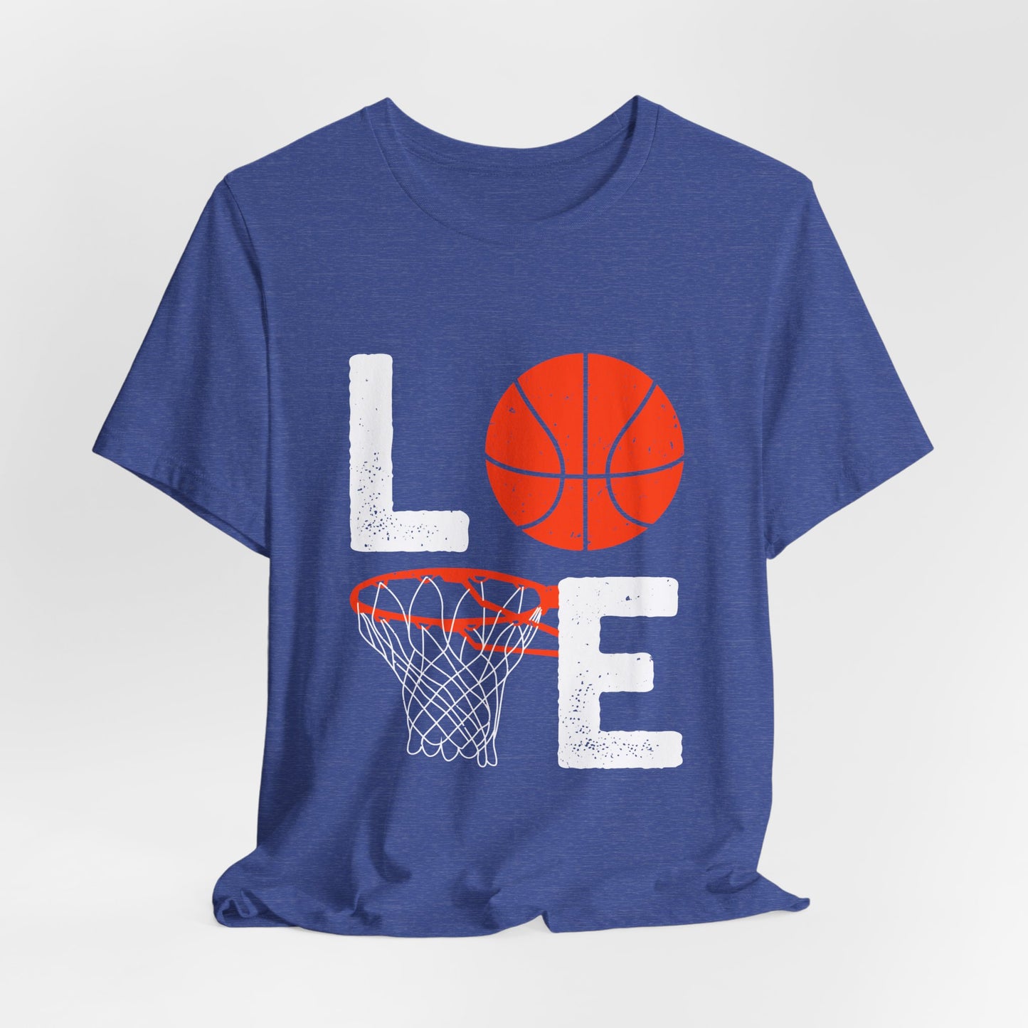 Basketball Love Tee, Unisex Short Sleeve Shirt, Sports Apparel, Gift for Athletes, Game Day Shirt, Valentine's Day Gift