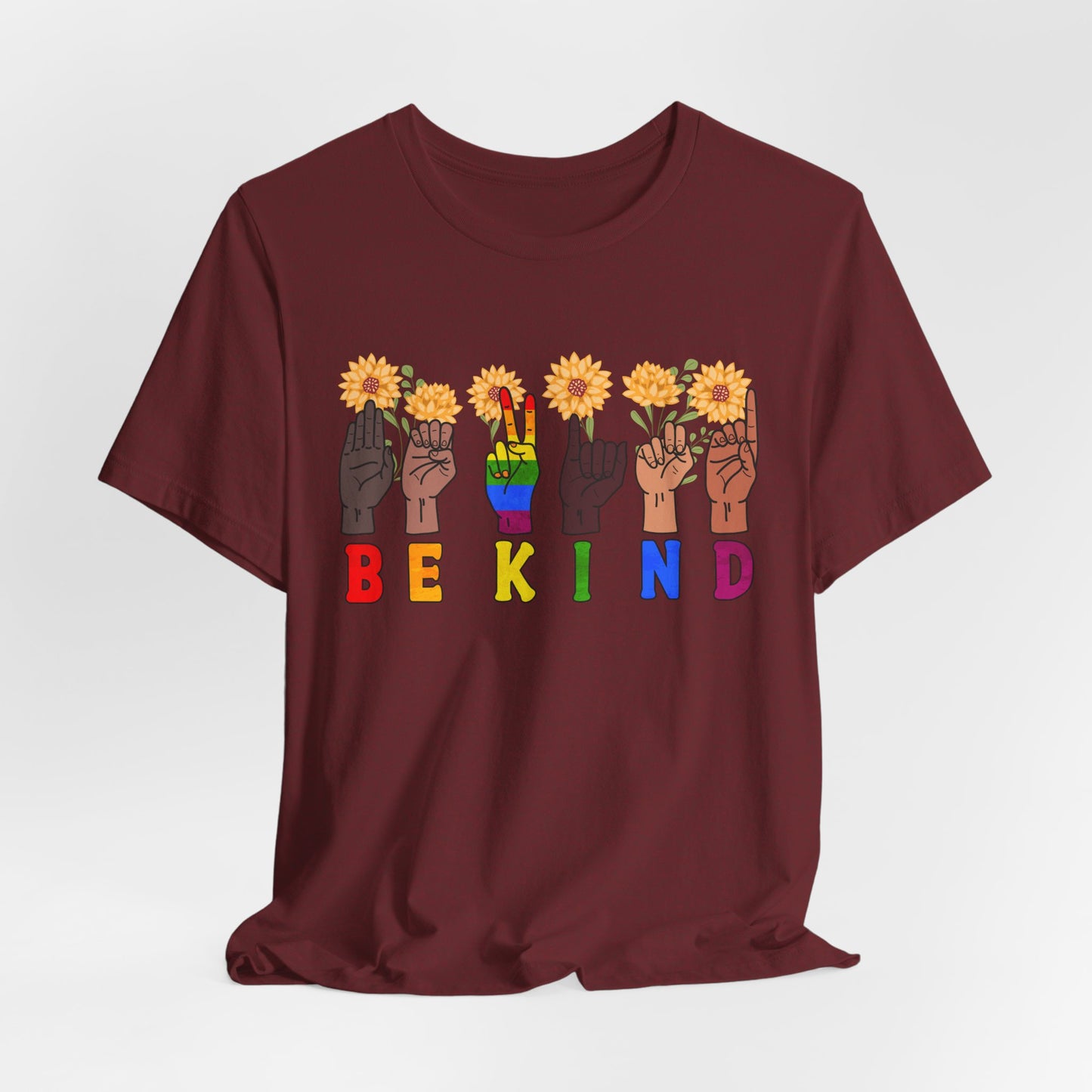 Be Kind Sign Language Diversity Unisex Jersey Tee
