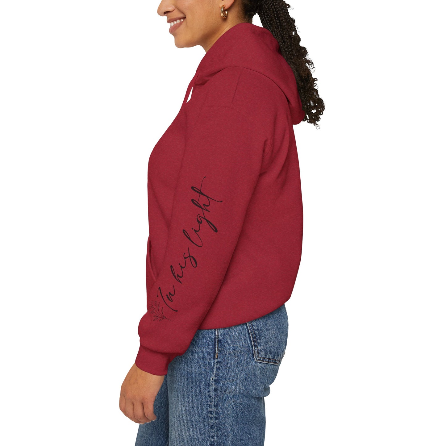 Hope Blooms..be the light Unisex Heavy Blend Sweatshirt - Sleeve design