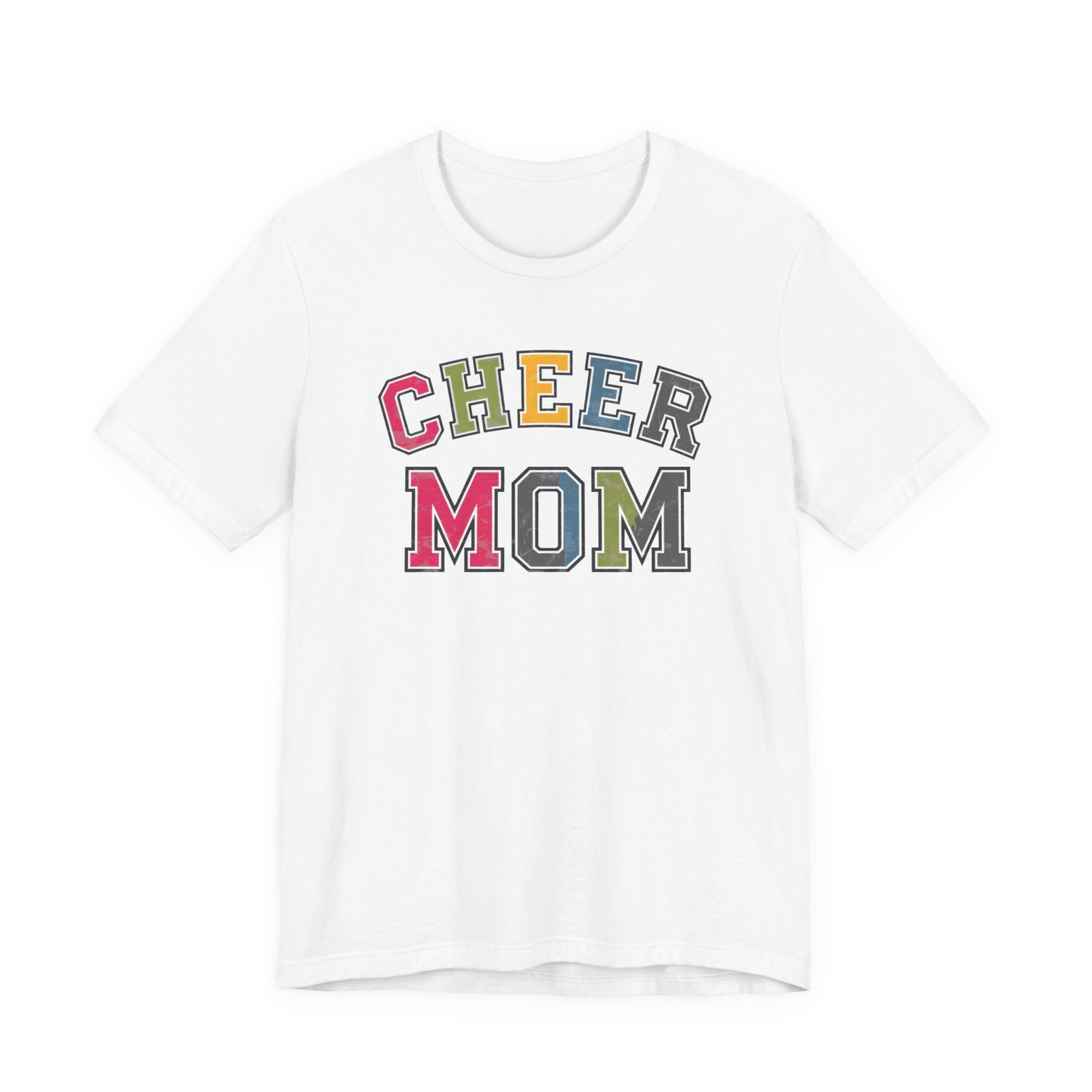 Cheer Mom Rainbow Varsity Bella Canvas Tshirt