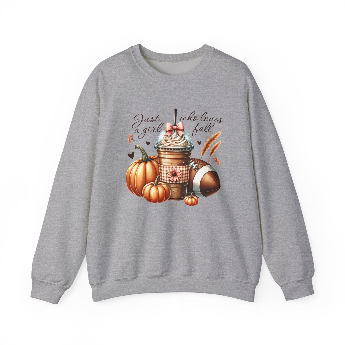 Coffee Pumpkin Football Gildan Crewneck Sweatshirt