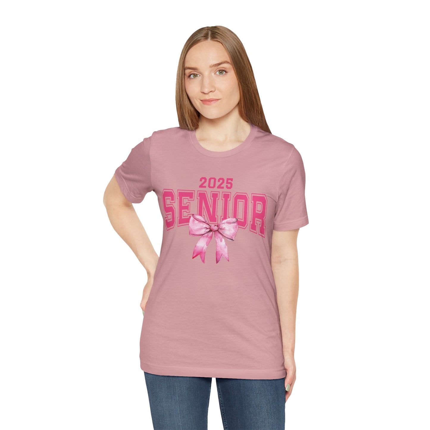 Senior 2025 Bow Graphic Tee, Unisex Graduation Shirt, Class of 2025 T-Shirt, High School Senior Gift, Celebrate Graduation