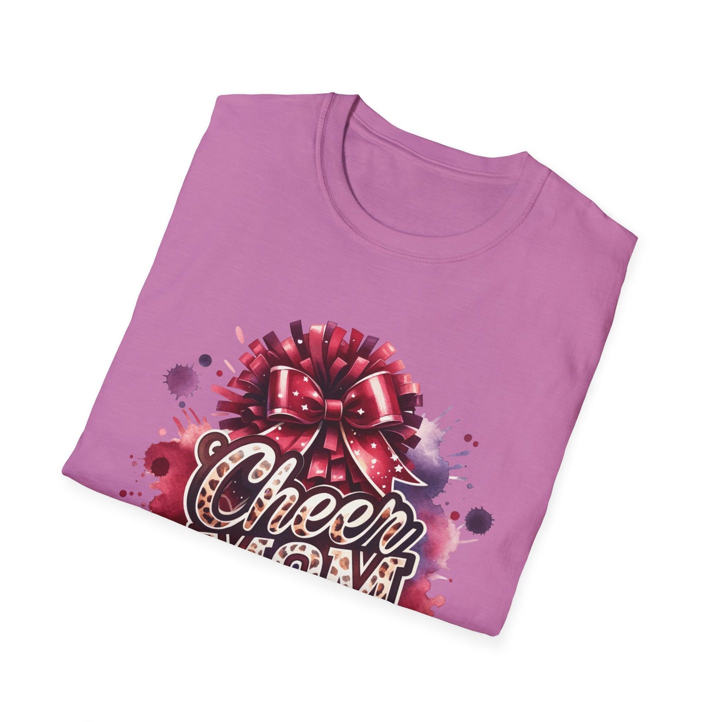 Cheer Mom Cheetah Print Gildan Softstyle Tshirt