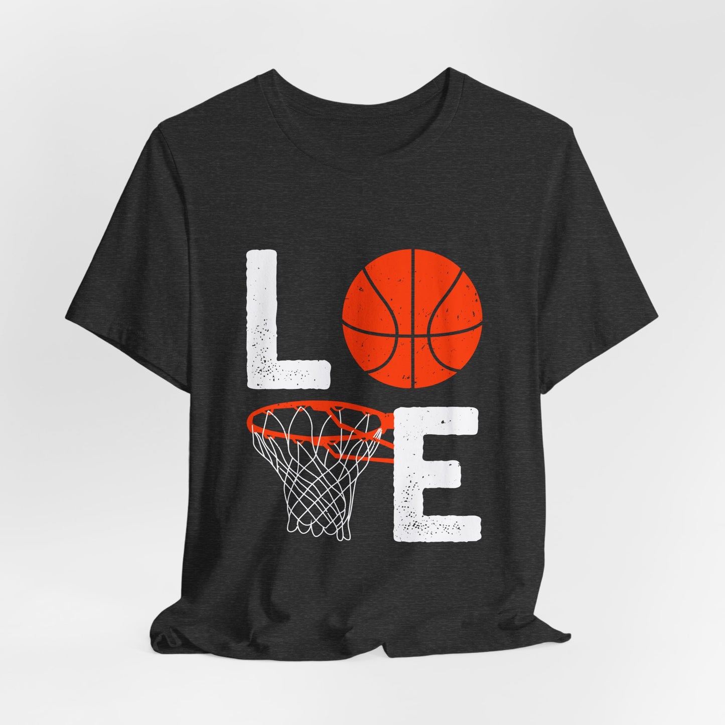 Basketball Love Tee, Unisex Short Sleeve Shirt, Sports Apparel, Gift for Athletes, Game Day Shirt, Valentine's Day Gift