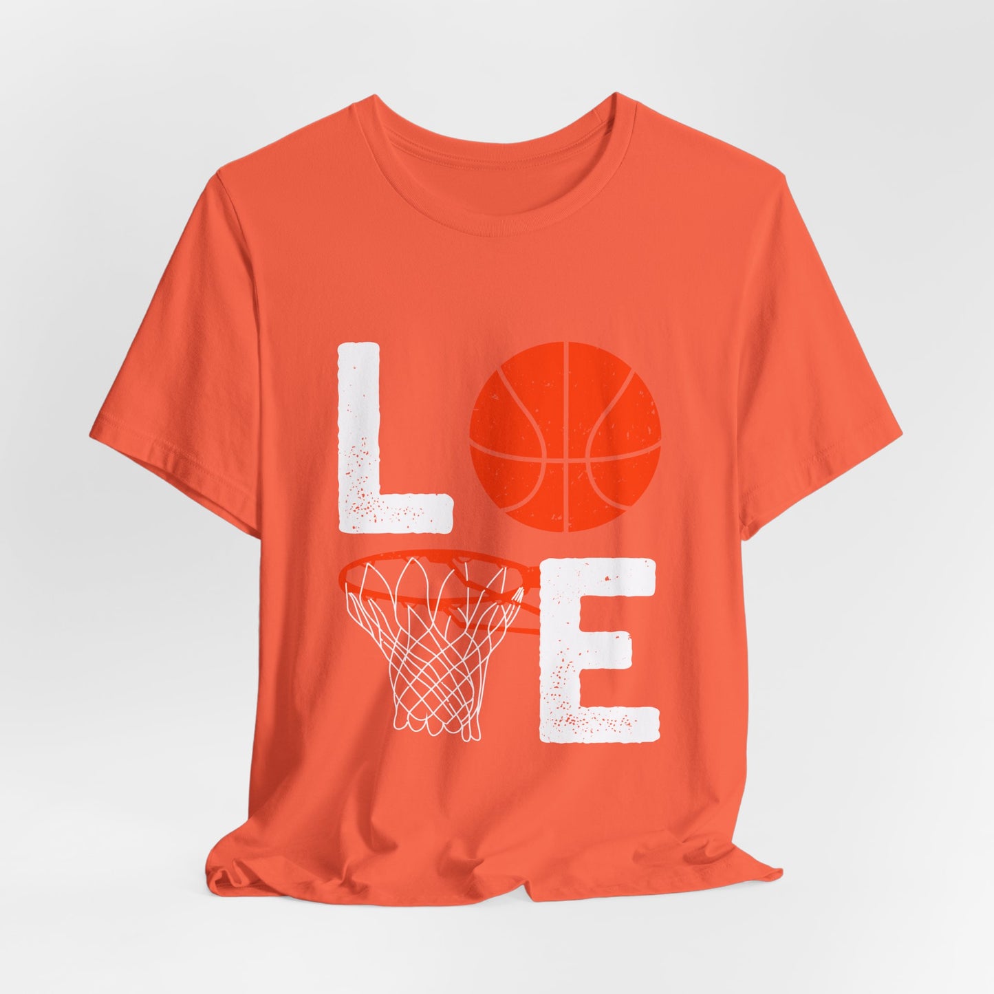 Basketball Love Tee, Unisex Short Sleeve Shirt, Sports Apparel, Gift for Athletes, Game Day Shirt, Valentine's Day Gift