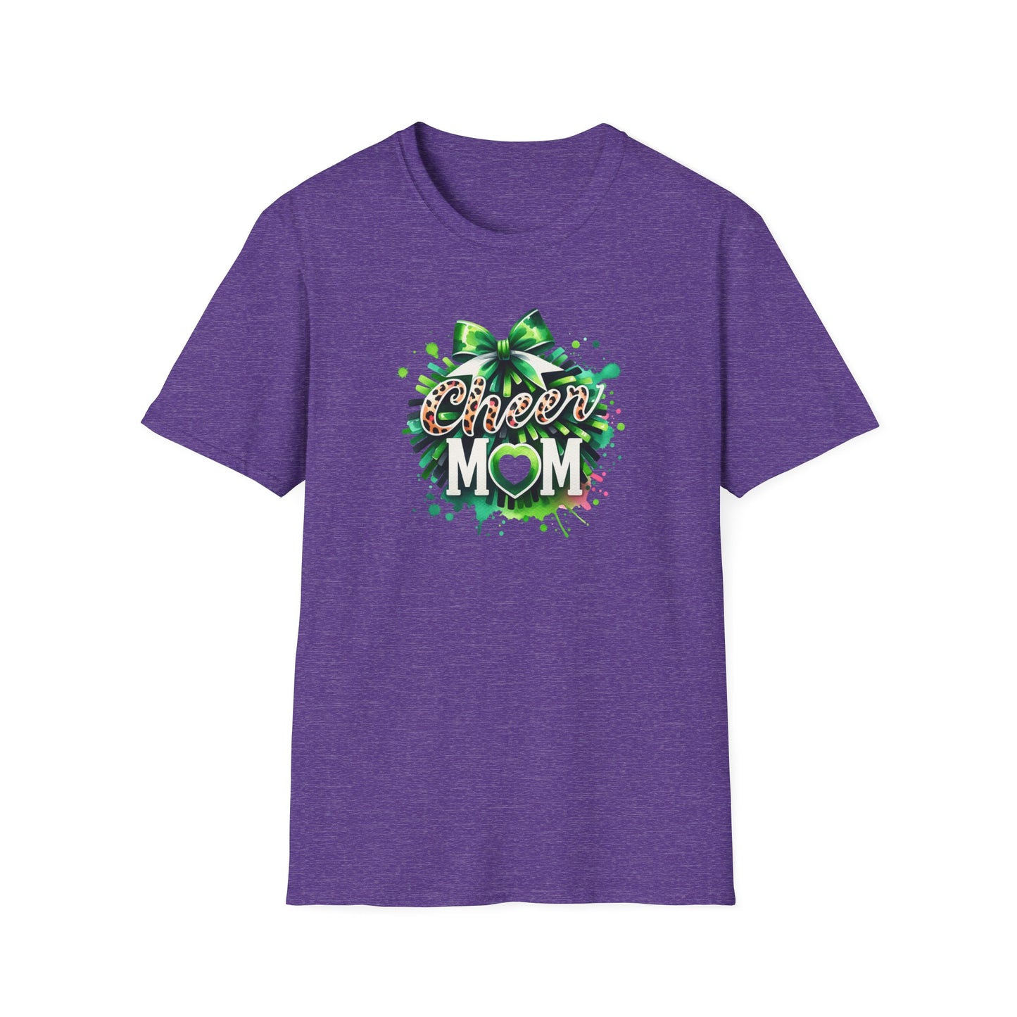 Green Cheer Mom Gildan Softstyle Tshirt