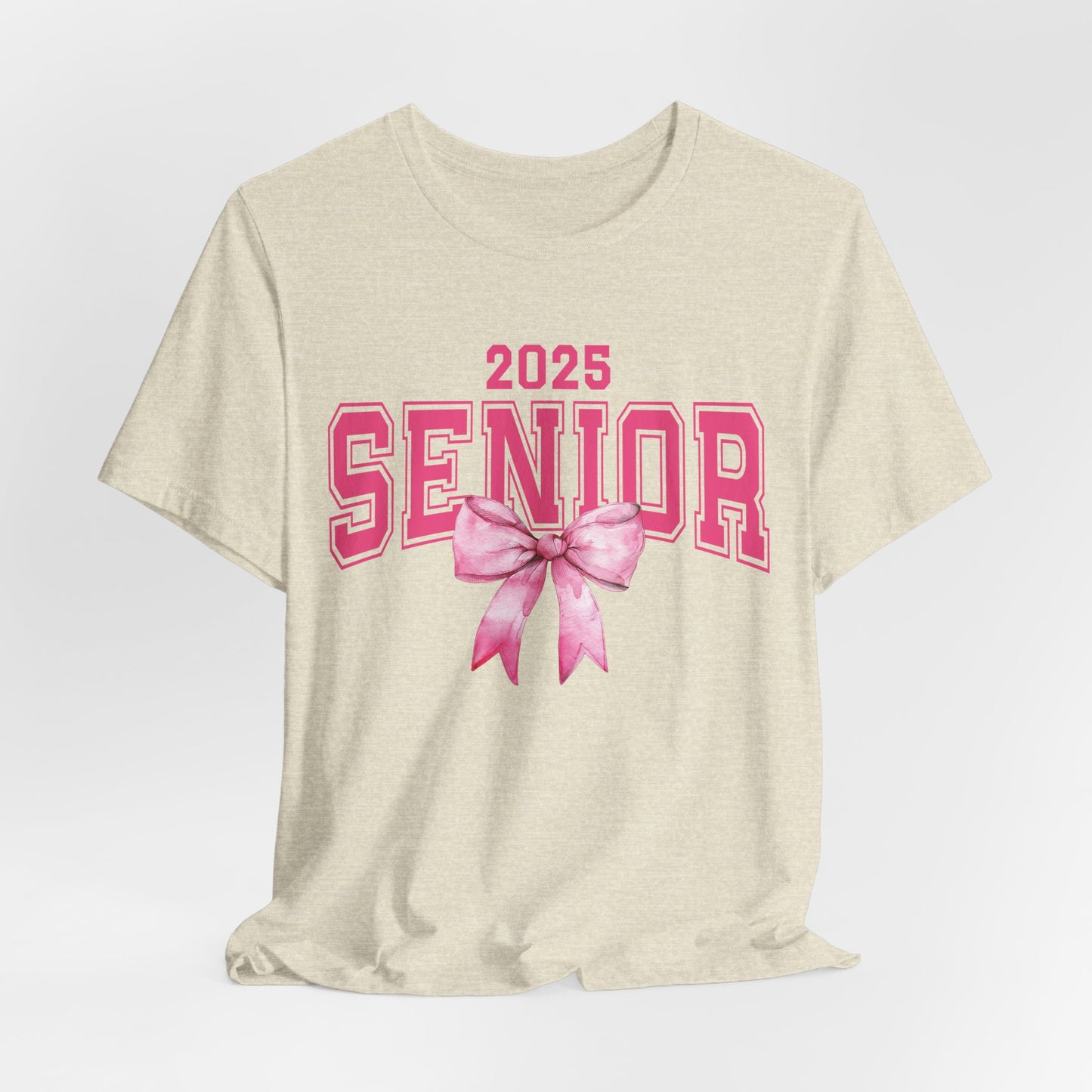 Senior 2025 Bow Graphic Tee, Unisex Graduation Shirt, Class of 2025 T-Shirt, High School Senior Gift, Celebrate Graduation