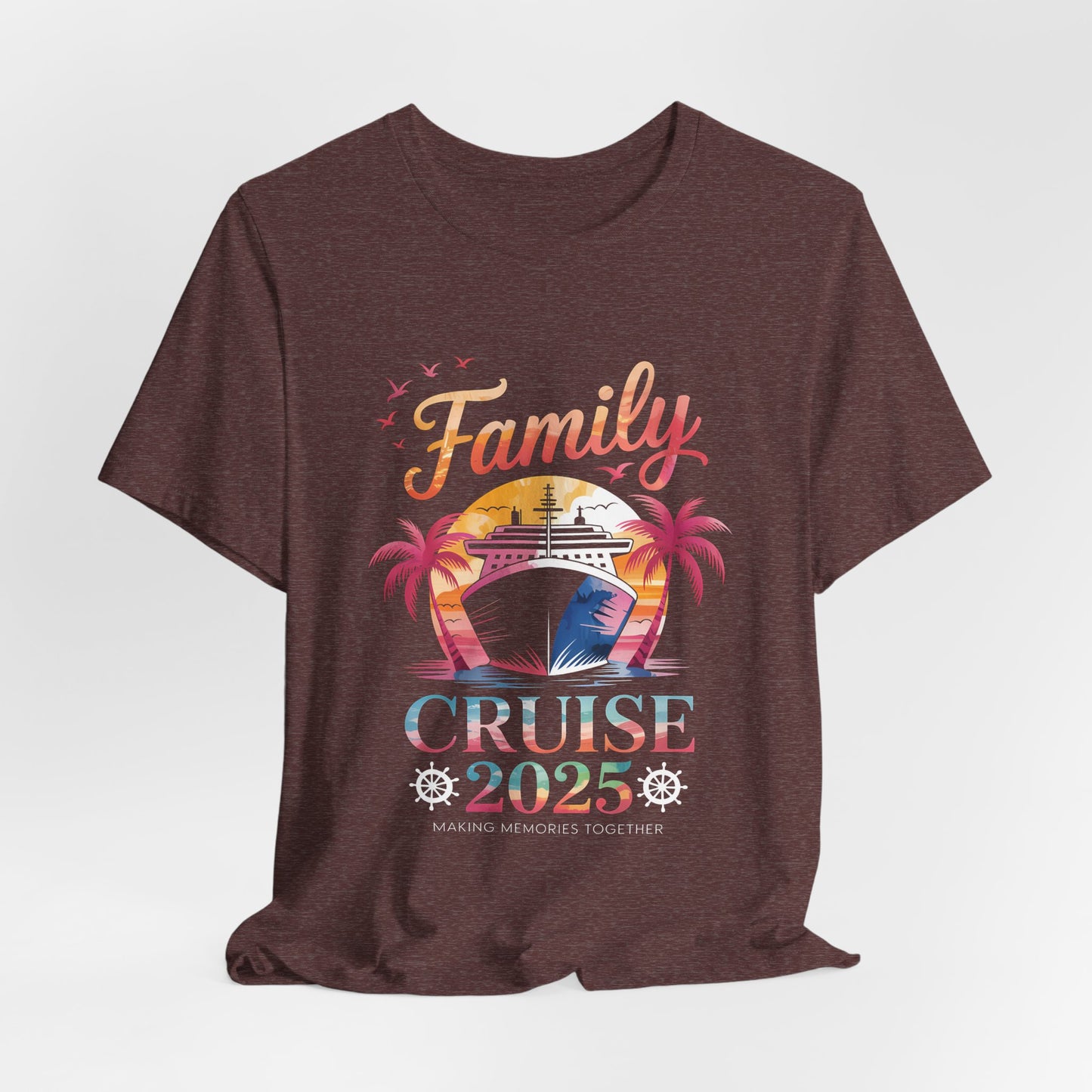 Family Cruise 2025 Unisex Tee, Vacation T-Shirt, Family Reunion Shirt, Summer Travel Apparel, Beach Event Clothing