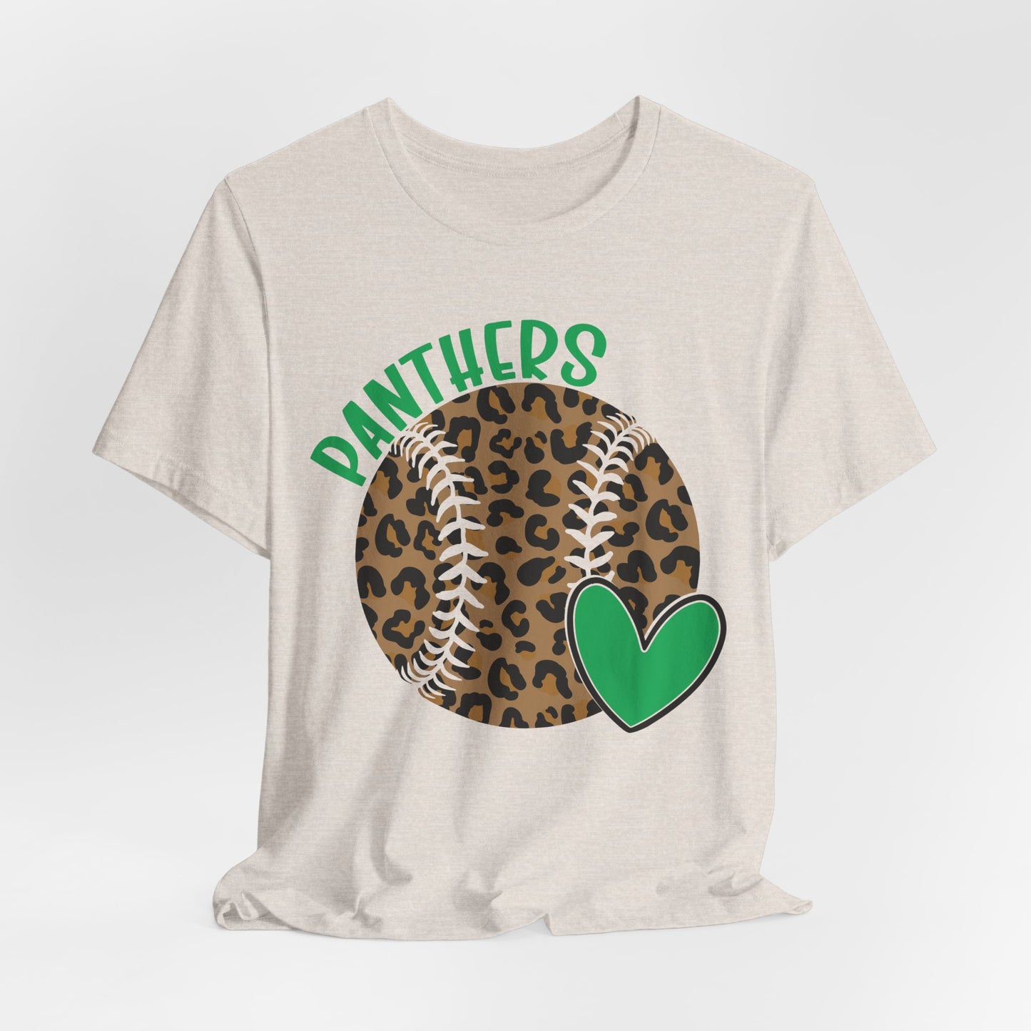 Leopard Print Panthers Tee, Casual Game Day Shirt, Sports Team Shirt, Unisex Tee, Soft Cotton Tee, Athletic Fashion Top