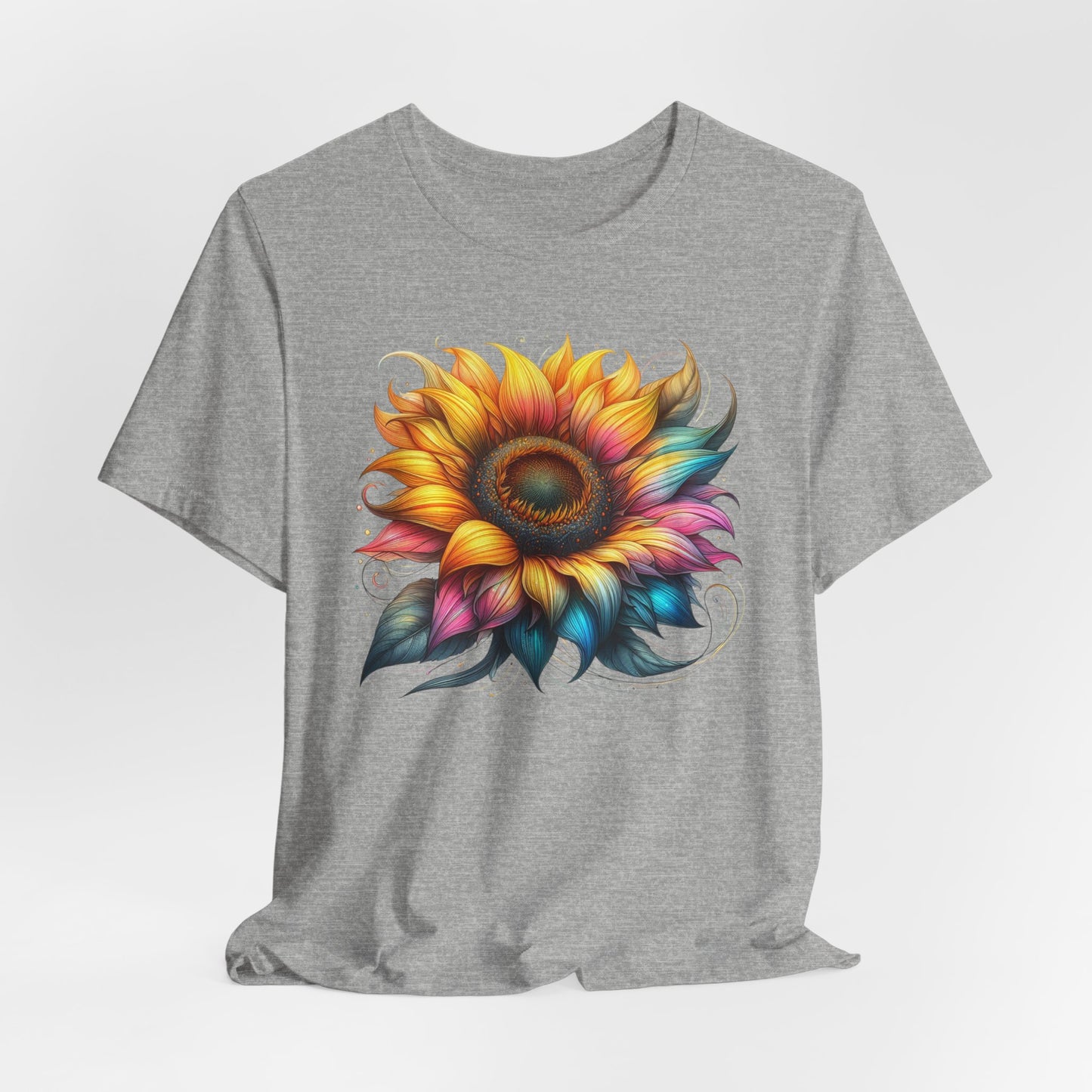 Vibrant Sunflower Tee, Casual T-Shirt