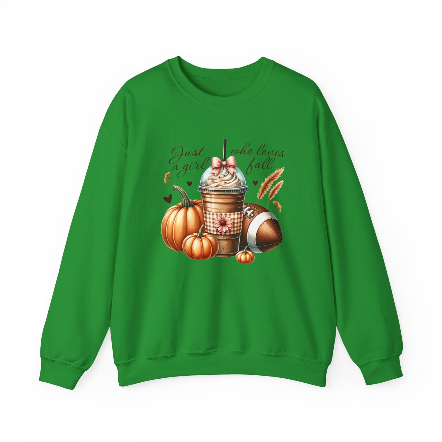 Coffee Pumpkin Football Gildan Crewneck Sweatshirt