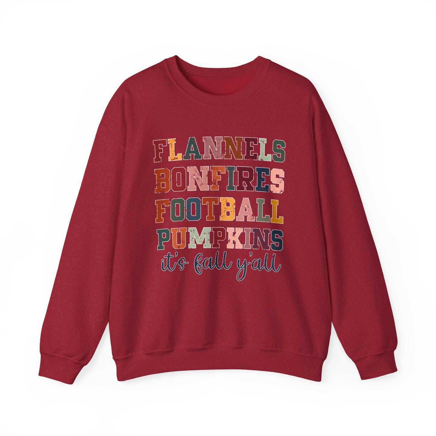 Flannel Bonfires Football Sweatshirt | Unisex Crewneck