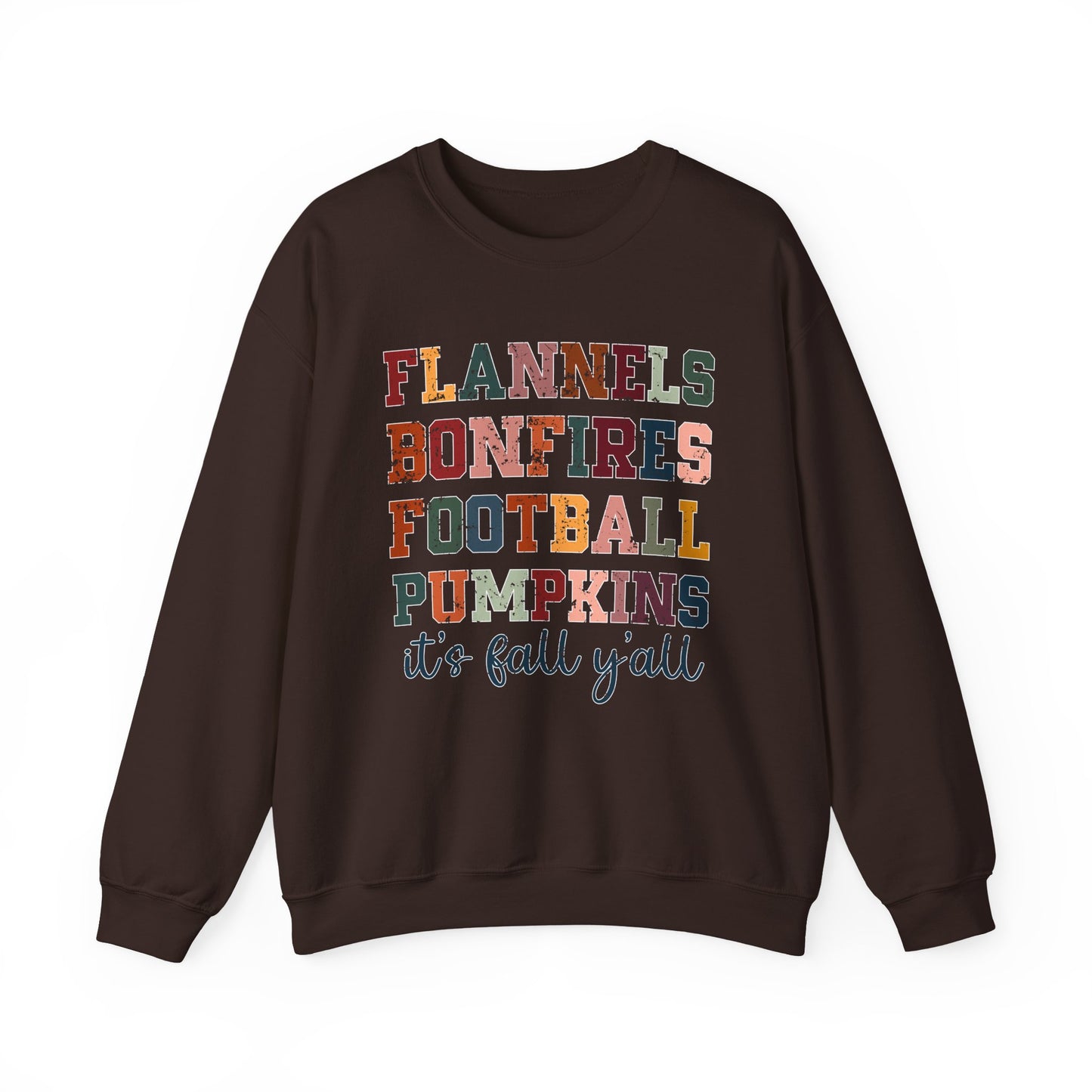 Flannel Bonfires Football Sweatshirt | Unisex Crewneck