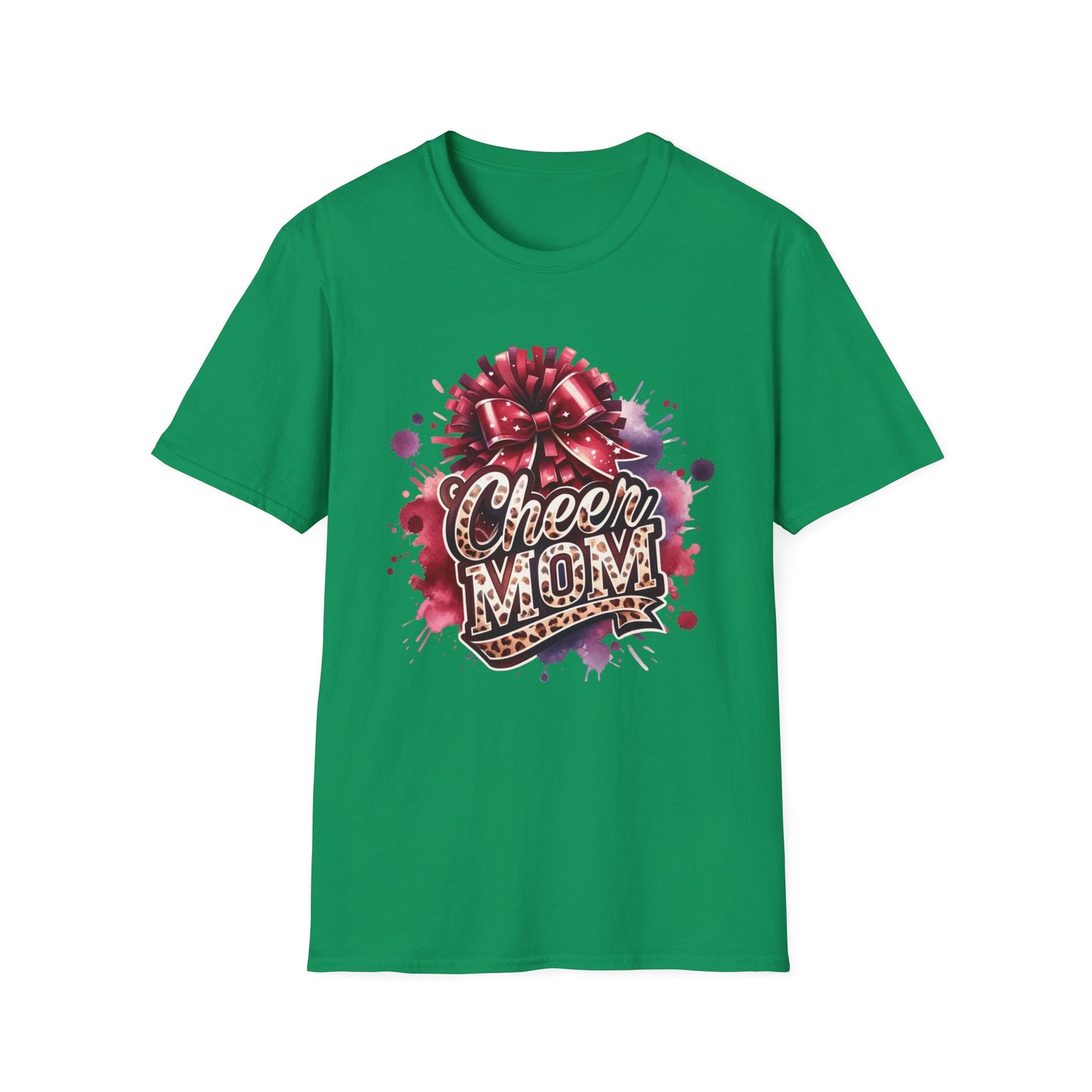 Cheer Mom Cheetah Print Gildan Softstyle Tshirt