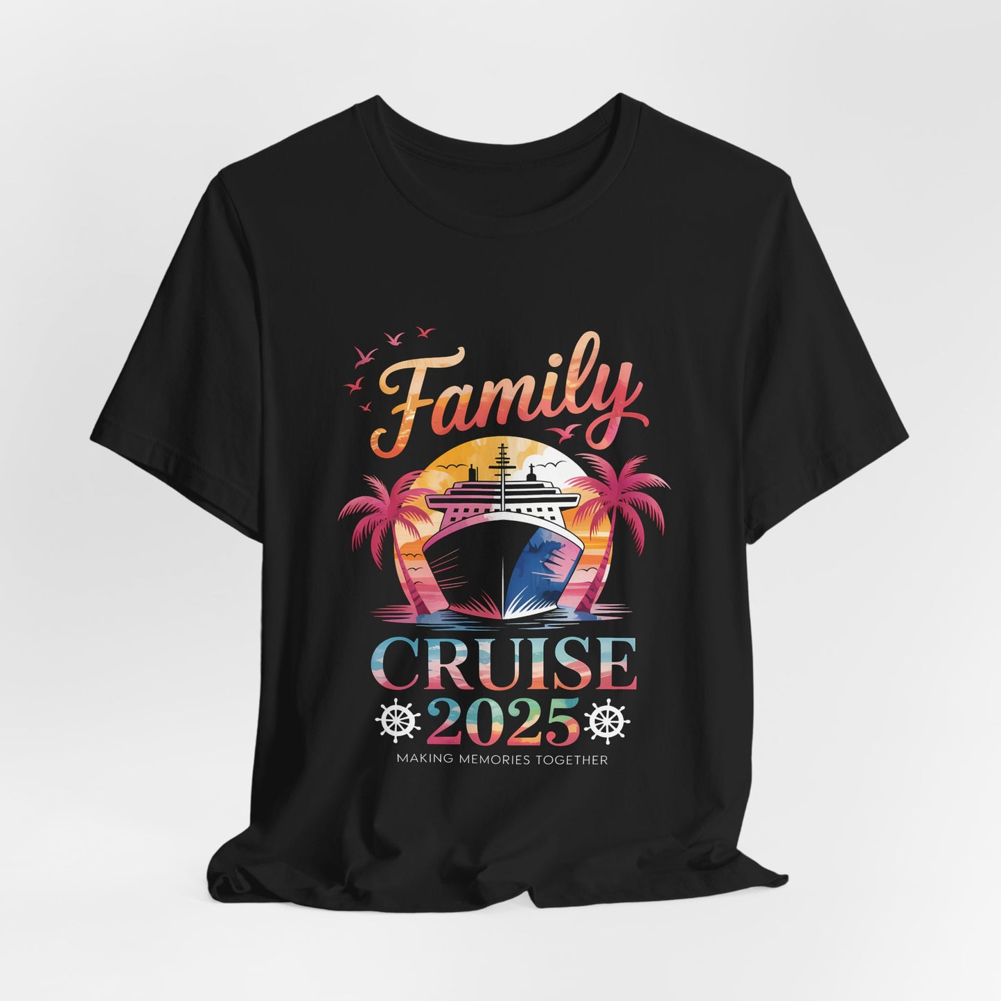 Family Cruise 2025 Unisex Tee, Vacation T-Shirt, Family Reunion Shirt, Summer Travel Apparel, Beach Event Clothing