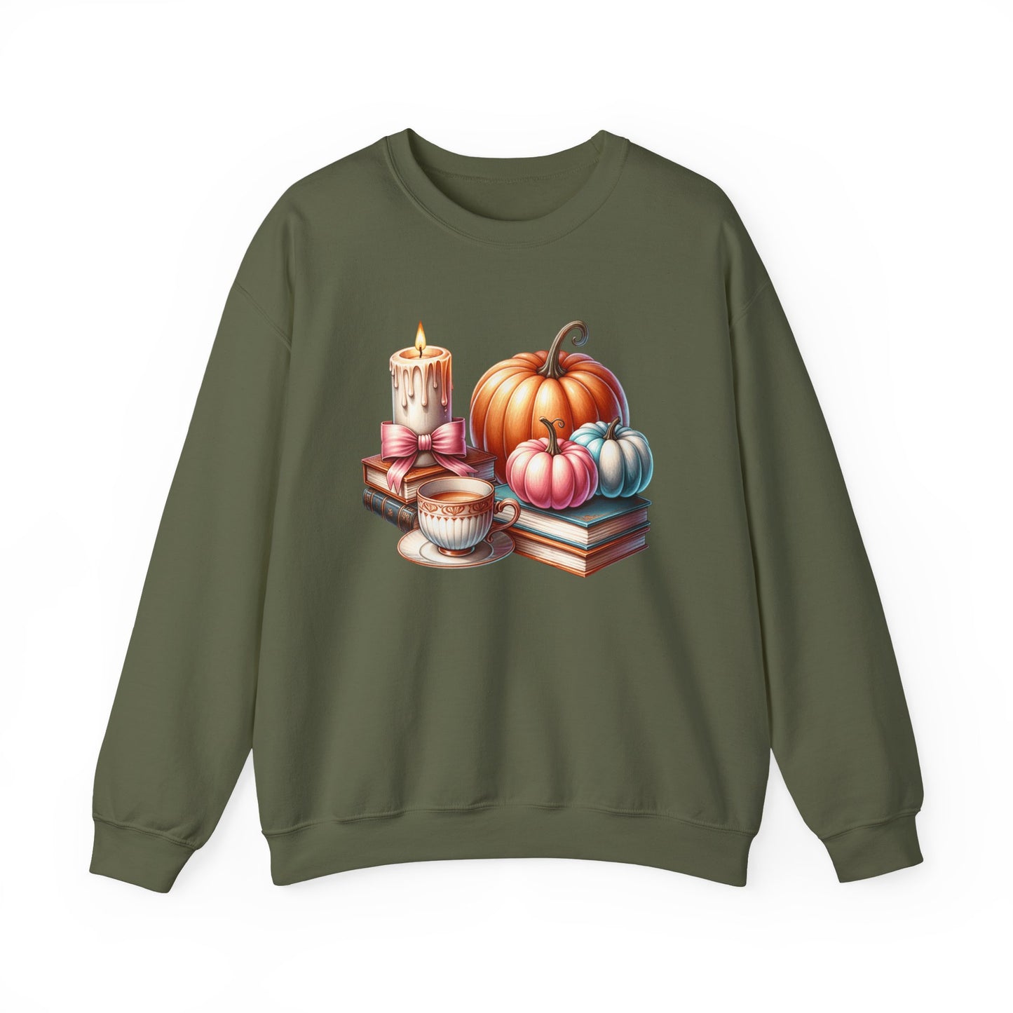 Candle Cozy Pumpkin Fall Gildan crewneck sweatshirt