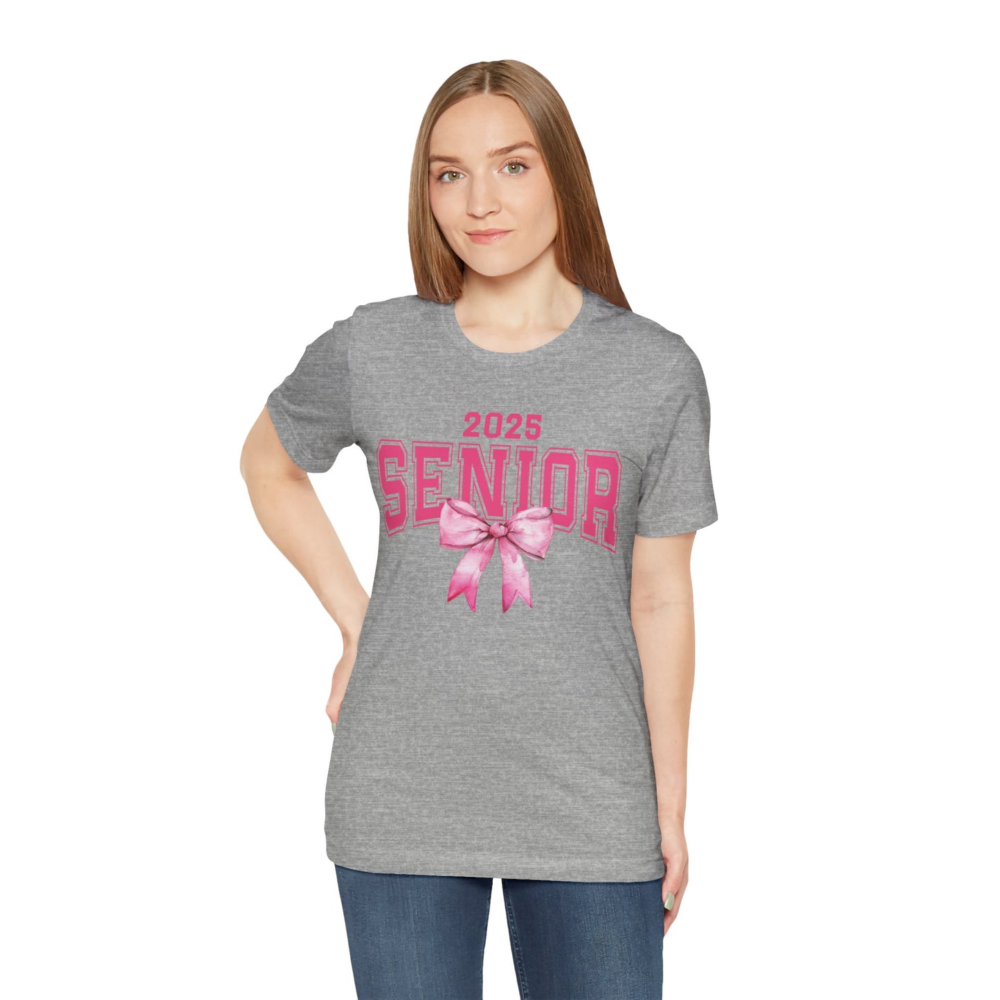 Senior 2025 Bow Graphic Tee, Unisex Graduation Shirt, Class of 2025 T-Shirt, High School Senior Gift, Celebrate Graduation