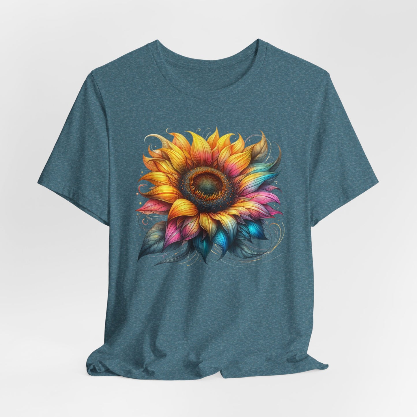 Vibrant Sunflower Tee, Casual T-Shirt