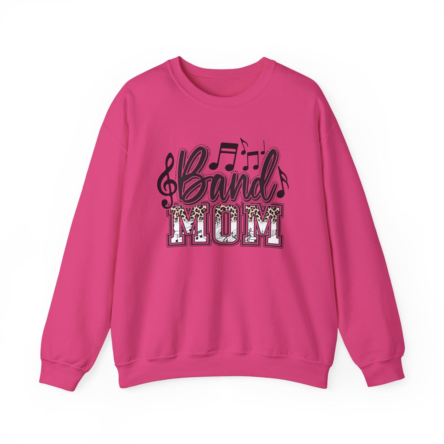 Band Mom Leopard Print Gildan Crewneck