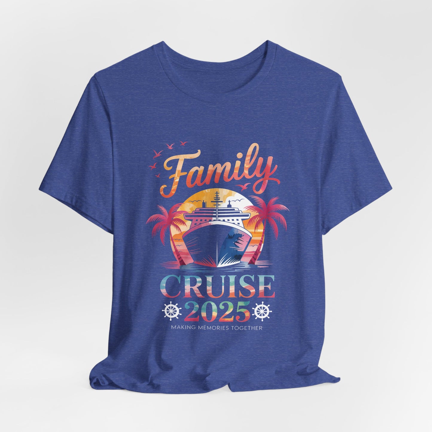 Family Cruise 2025 Unisex Tee, Vacation T-Shirt, Family Reunion Shirt, Summer Travel Apparel, Beach Event Clothing