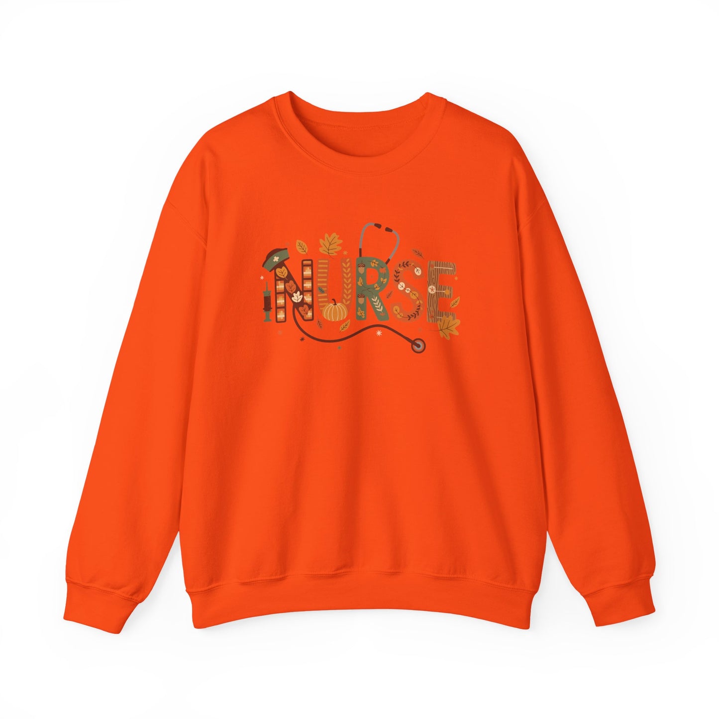 Thanksgiving Nurse Gildan Crewneck Sweatshirt