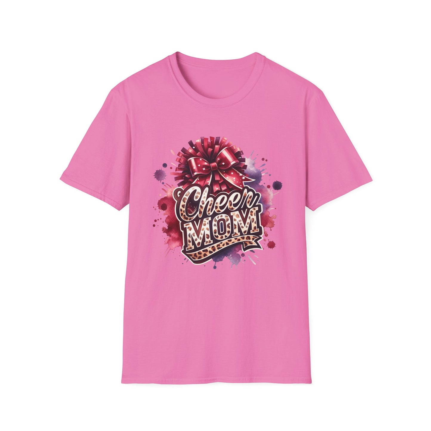 Cheer Mom Cheetah Print Gildan Softstyle Tshirt