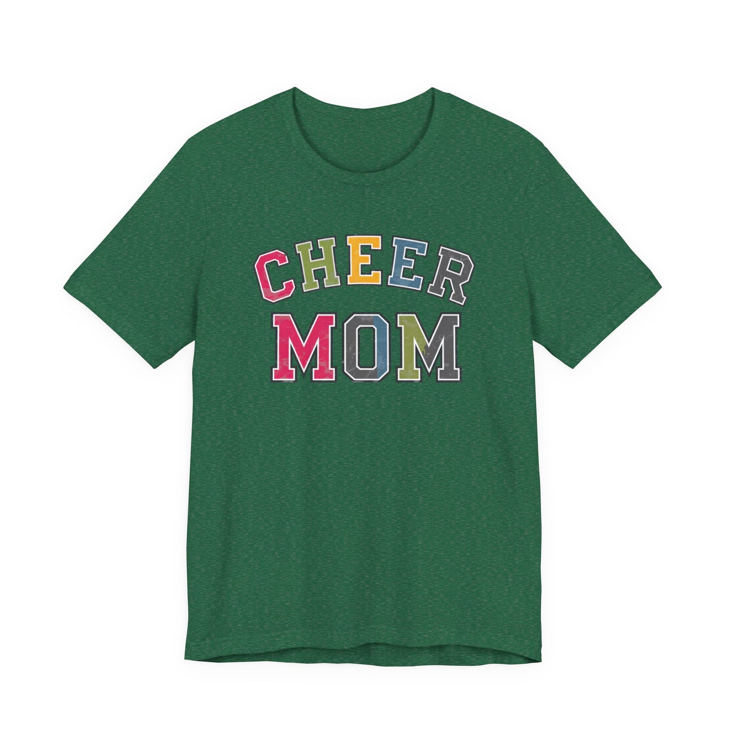 Cheer Mom Rainbow Varsity Bella Canvas Tshirt