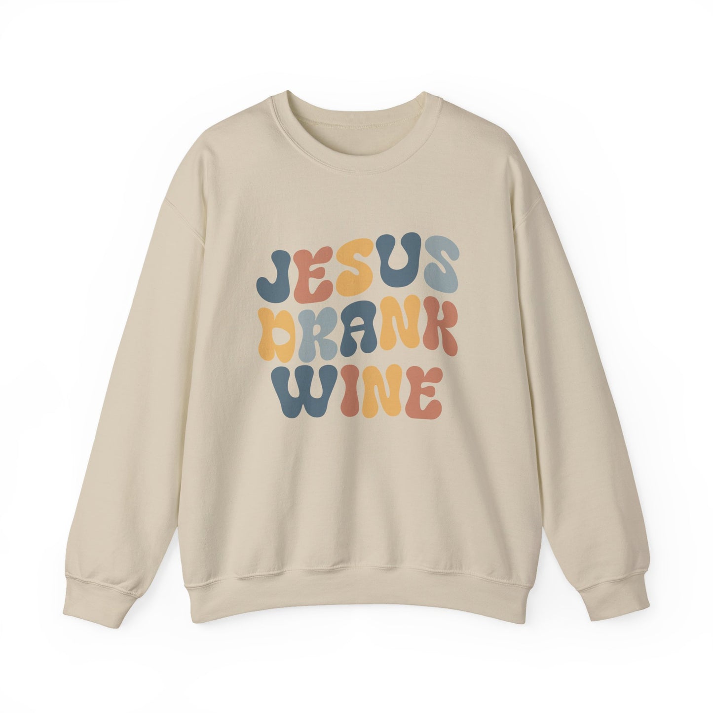 Jesus Drank Wine Gildan Crewneck Sweatshirt