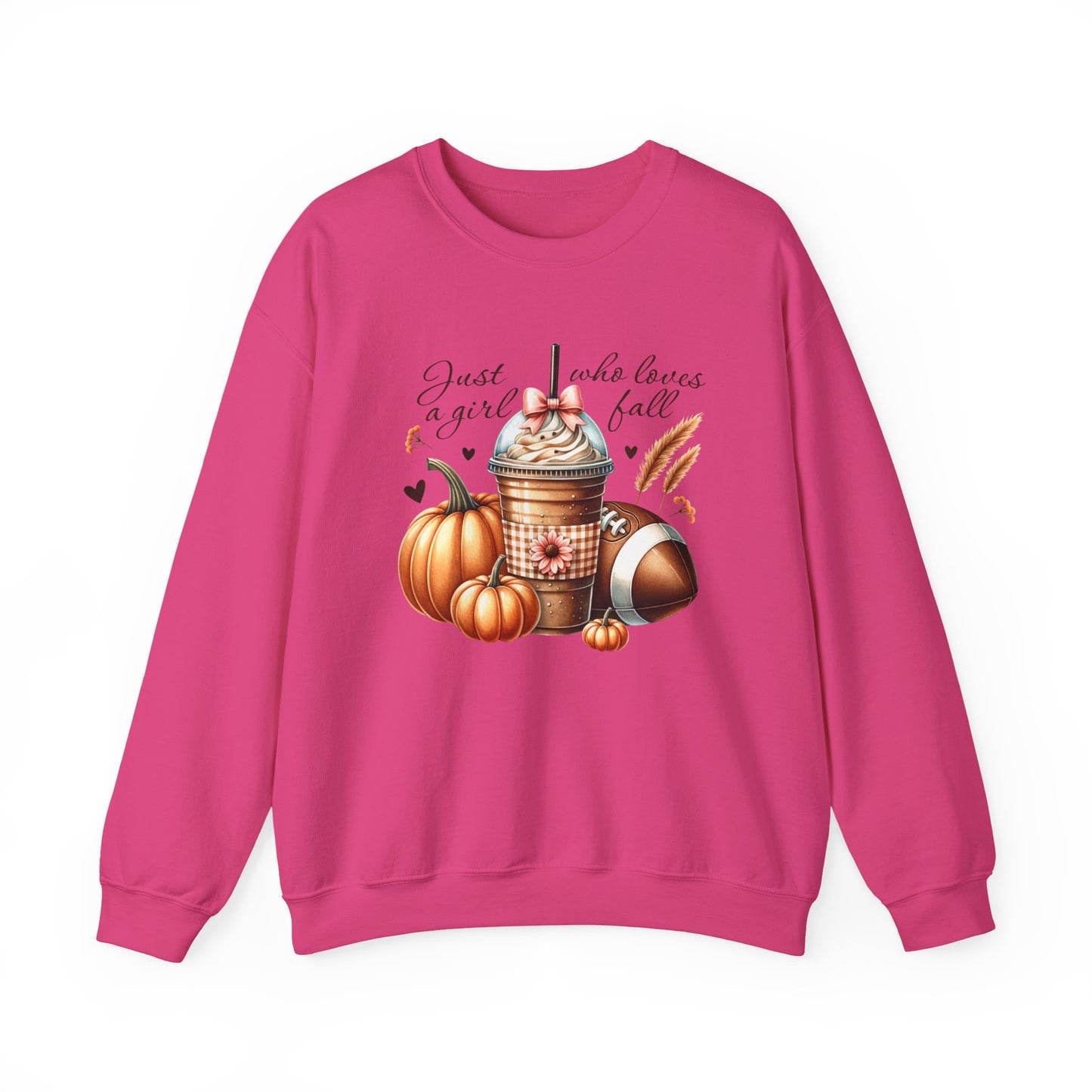 Coffee Pumpkin Football Gildan Crewneck Sweatshirt