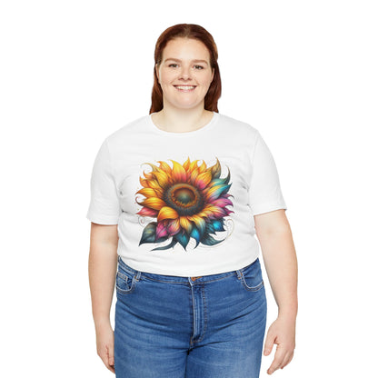 Vibrant Sunflower Tee, Casual T-Shirt