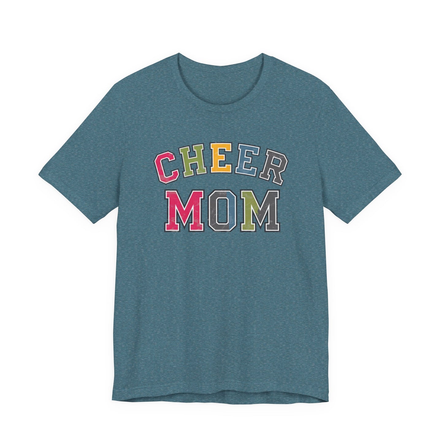 Cheer Mom Rainbow Varsity Bella Canvas Tshirt